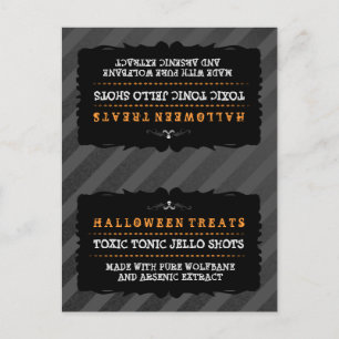 Halloween Traitements Carte de la tente de nourrit