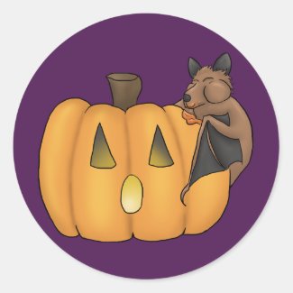 Halloween Treat Bat Sticker