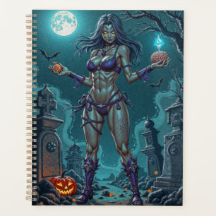 Halloween Treat or Zombie Girlfriend w Brains Planner