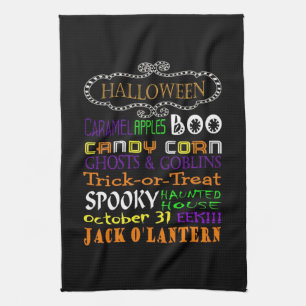 Halloween Treats And Frights Kitchen Towel