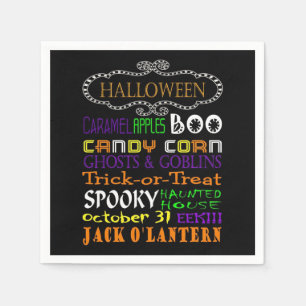 Halloween Treats And Frights Napkin