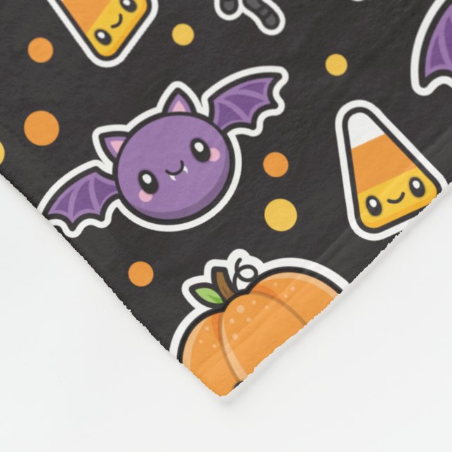Halloween Treats fleece blanket (Corner)