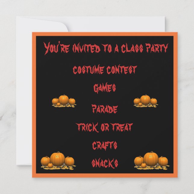 Halloween Treats - Invitation (Front)