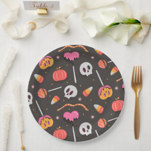 Halloween Treats Paper Plate