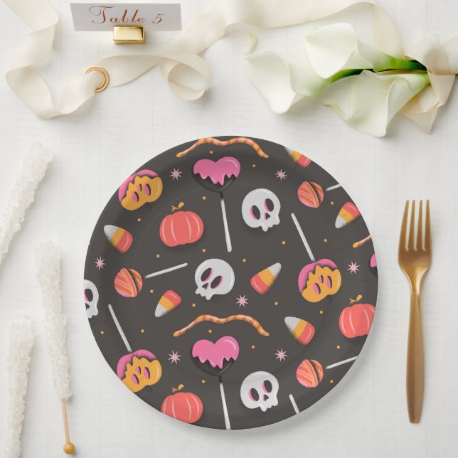 Halloween Treats Paper Plate (Wedding)