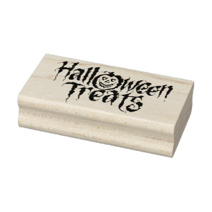 Halloween treats silhouette art stamp