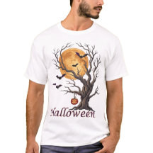 Halloween Tree and Pumpkin Jack-o'-Lantern