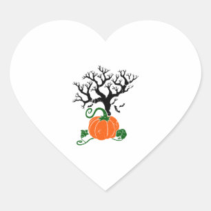 Halloween tree Fall Shirts Halloween Sweatshirt Heart Sticker