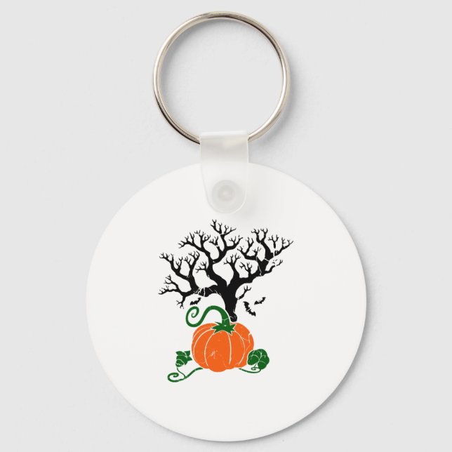 Halloween tree Fall Shirts Halloween Sweatshirt Keychain (Front)