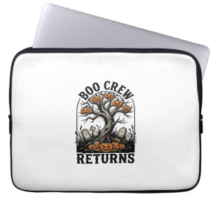 Halloween Tree Shirt Vintage Spooky Pumpkin Graphi Laptop Sleeve