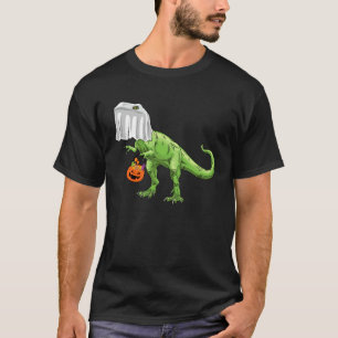 Halloween TRex Dinosaur Ghost Trick or Treat Toddl T-Shirt