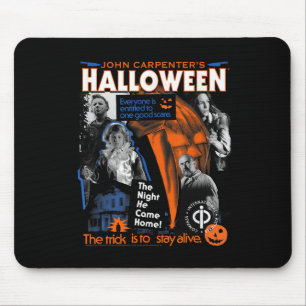 Halloween Trick Is To Stay Alive Collage Retro Hor Mouse Pad