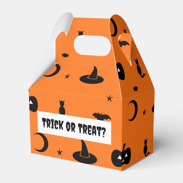 Halloween Trick or Treat Bag Favor Box (Front Side)