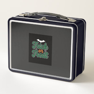 Halloween Trick or Treat Bat Web Design_1 Metal Lunch Box