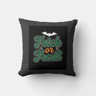 Halloween Trick or Treat Bat Web Design_1 Throw Pillow
