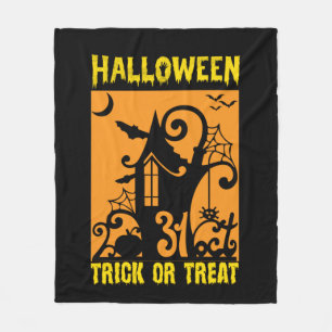 Halloween Trick Or Treat Birthday Fleece Blanket