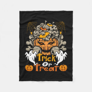 Halloween Trick Or Treat Birthday Fleece Blanket