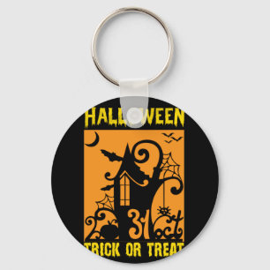Halloween Trick Or Treat Birthday Keychain