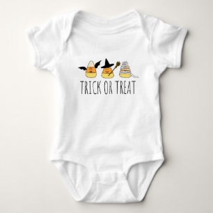 Halloween Trick or Treat Candy Corn Baby Bodysuit