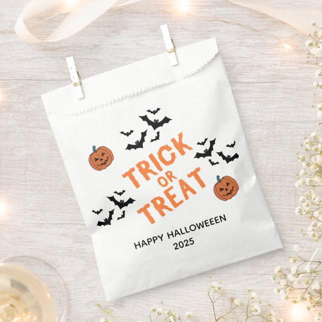 Halloween Trick or Treat Candy Favour Bag (Clipped)