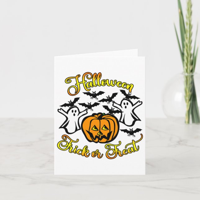 Halloween Trick Or Treat  Card (Front)