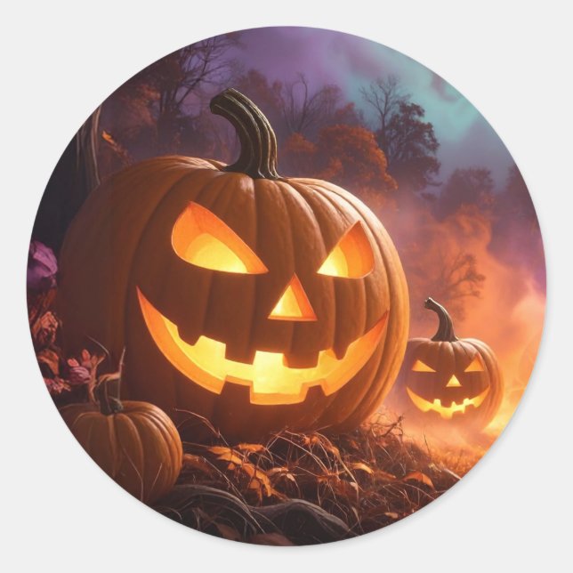 Halloween Trick or Treat Classic Round Sticker (Front)