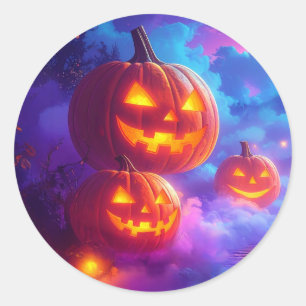 Halloween Trick or Treat Classic Round Sticker