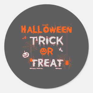 Halloween Trick or Treat Classic Round Sticker