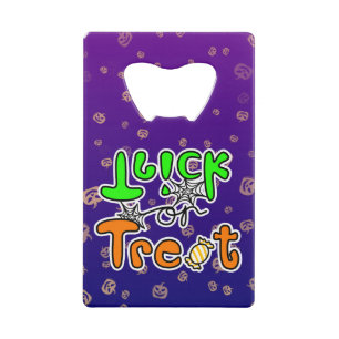 Halloween Trick or Treat Credit Card Bottle Opener
