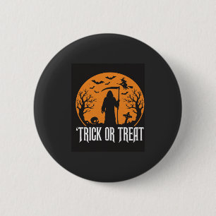 Halloween Trick or Treat Grim Reaper Design_1 2 Inch Round Button