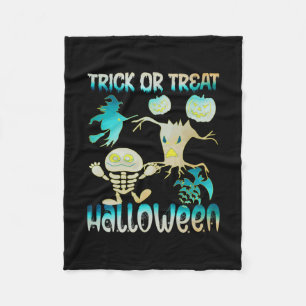 Halloween Trick Or Treat Halloween Fleece Blanket