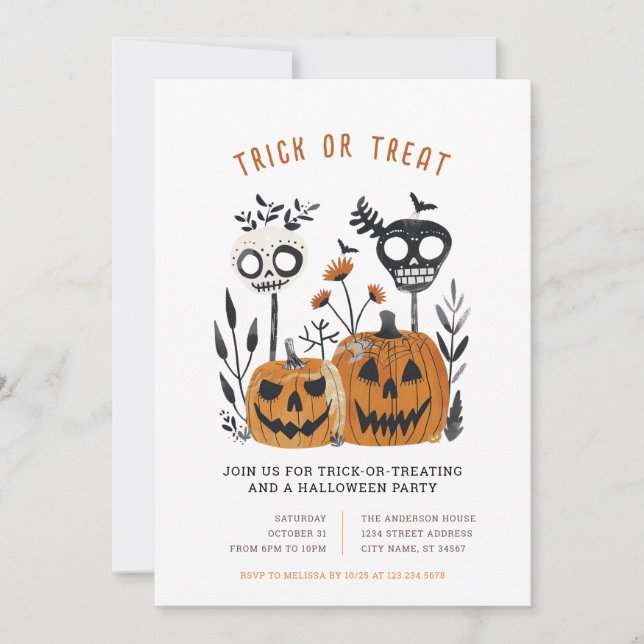 Halloween Trick or Treat Invitations (Front)