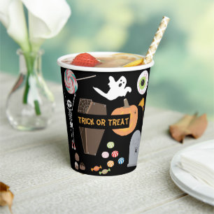 Halloween Trick or Treat Kids Halloween Party Paper Cups