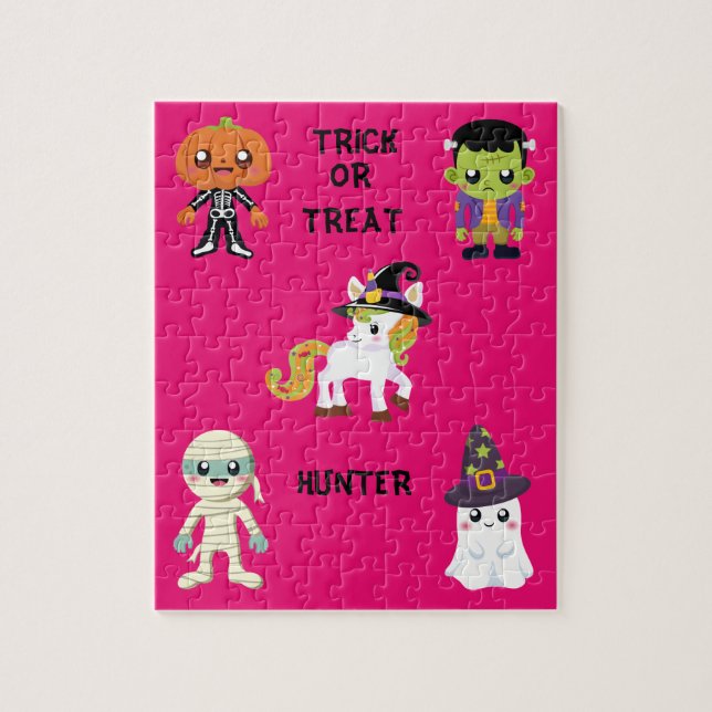 HALLOWEEN "TRICK OR TREAT KIDS PUZZLE PERSONALIZED (Vertical)