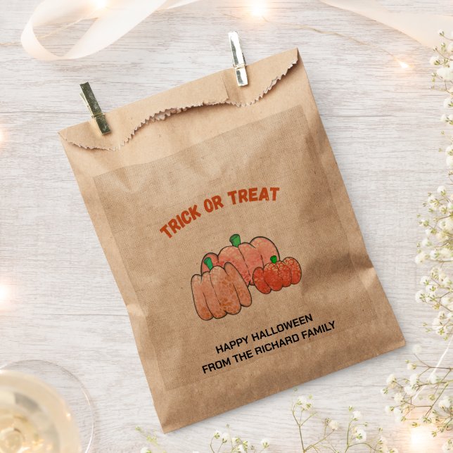 Halloween Trick or Treat | Modern Stylish Candy Favour Bag (Clipped)