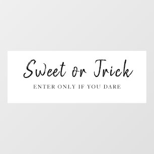 Halloween Trick or Treat Modern Stylish Design Window Cling