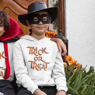 Halloween Trick or Treat Orange Typography Kids'