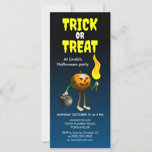 Halloween Trick or Treat party invitation