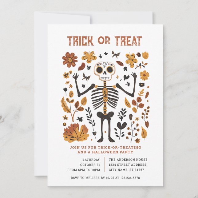 Halloween Trick or Treat Party Invitation (Front)
