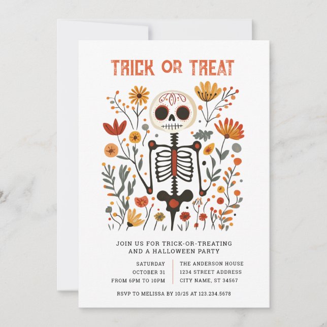 Halloween Trick or Treat Party Invitation (Front)