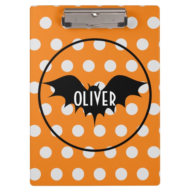 Halloween trick or treat personalized monogram  clipboard (Front)