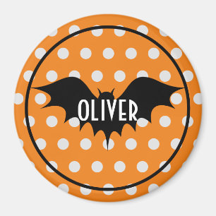 Halloween trick or treat personalized monogram magnet