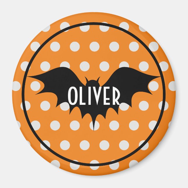 Halloween trick or treat personalized monogram  magnet (Front)