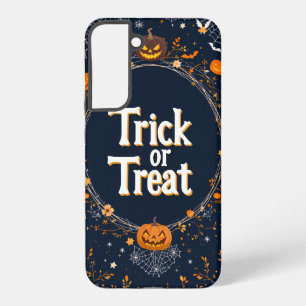 Halloween Trick or Treat Pumpkin Design Samsung Galaxy Case