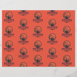 Halloween Trick Or Treat Scrapbook Paper 