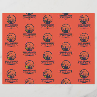 Halloween Trick Or Treat Scrapbook Paper