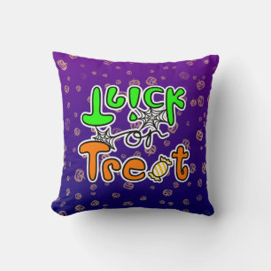 Halloween Trick or Treat Throw Pillow