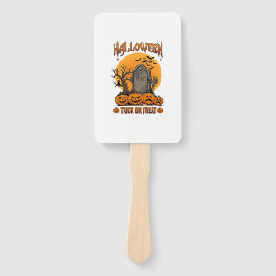 Halloween Trick Or Treat Tombstone Zombie Hands Pu Hand Fan
