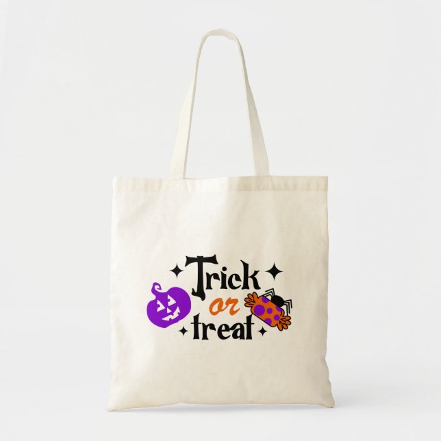 Halloween Trick or Treat Tote Bag (Front)