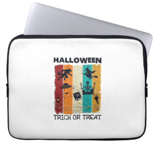 Halloween Trick Or Treat Werewolf Witch Skeleton U Laptop Sleeve